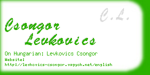 csongor levkovics business card